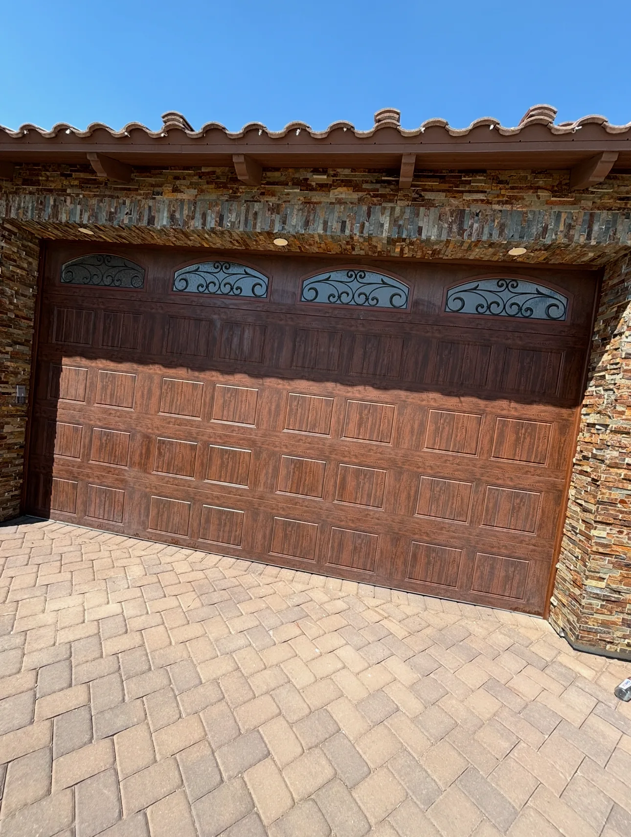 Arched Woodtone Custom Door