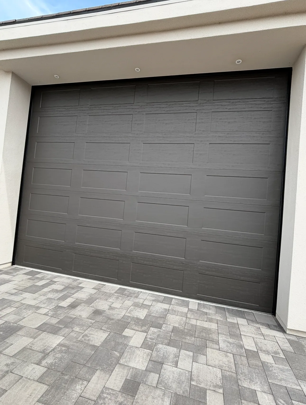 Black Frosted Glass Garage Door