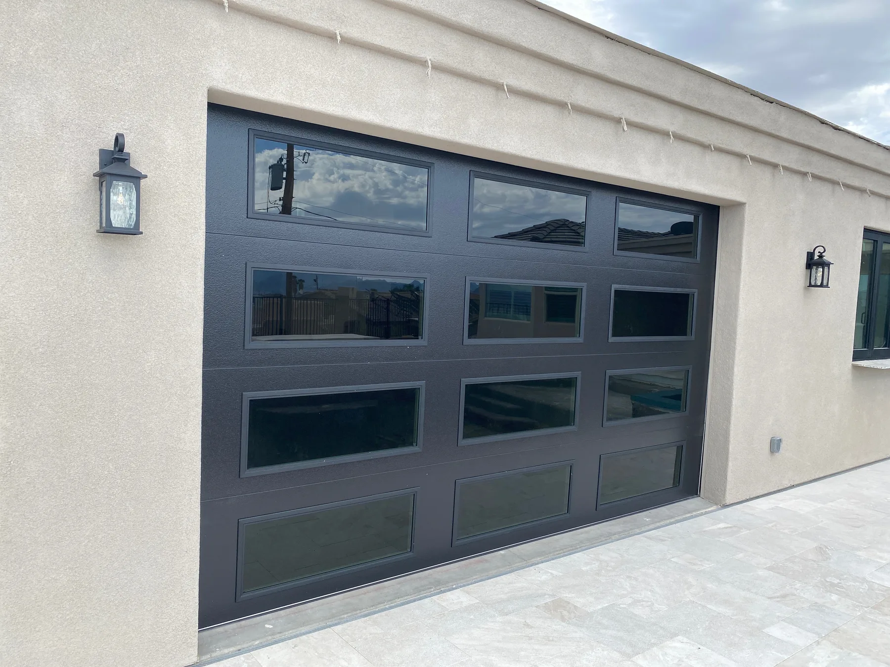 Black Full-View Door Exterior