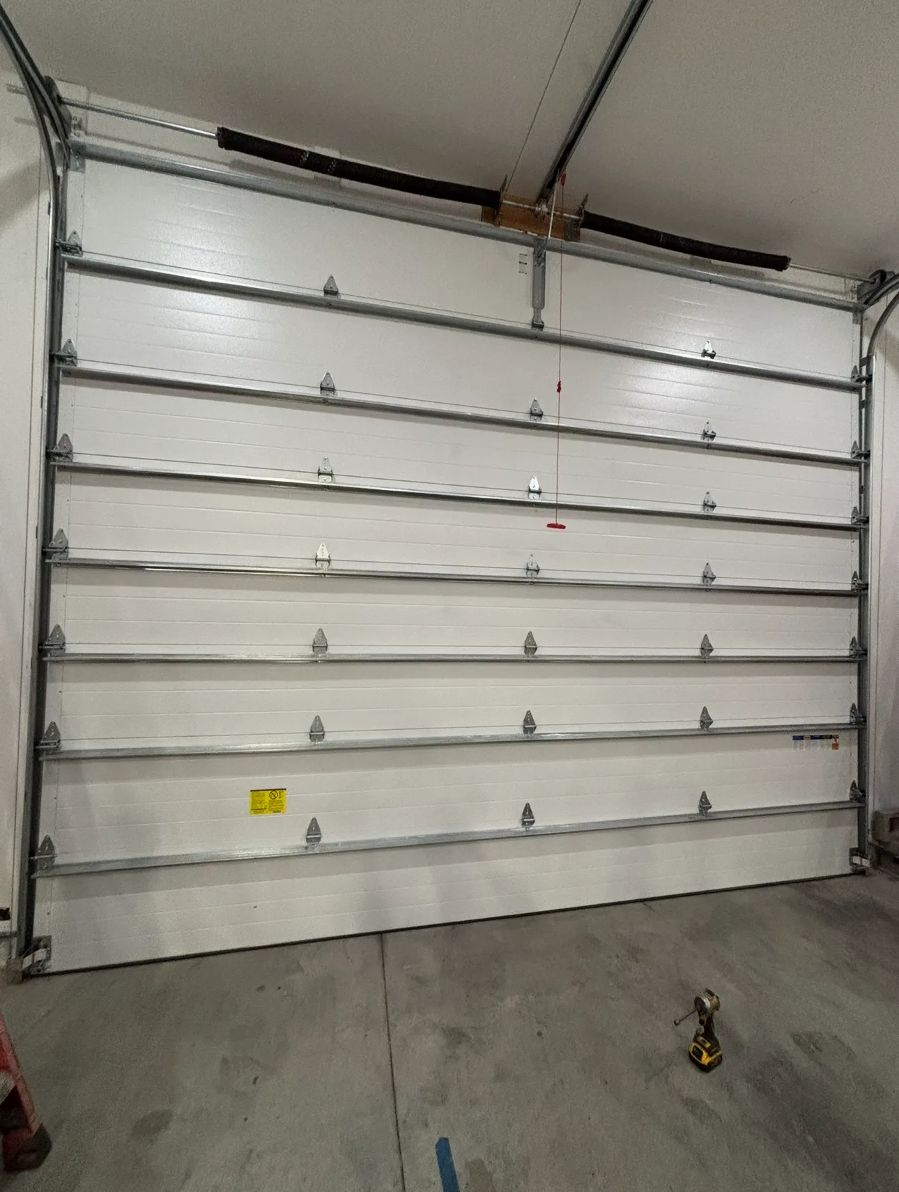 Brown Raised-Panel Shop Bay Door