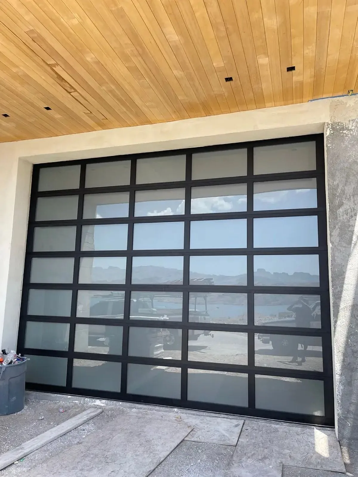 Black Full-View Glass Door Exterior