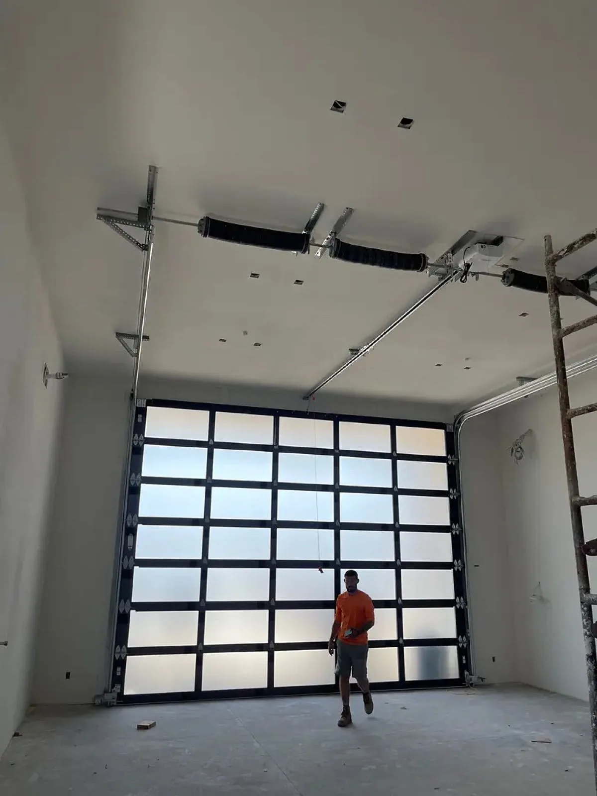Black Full-View Glass Door Interior