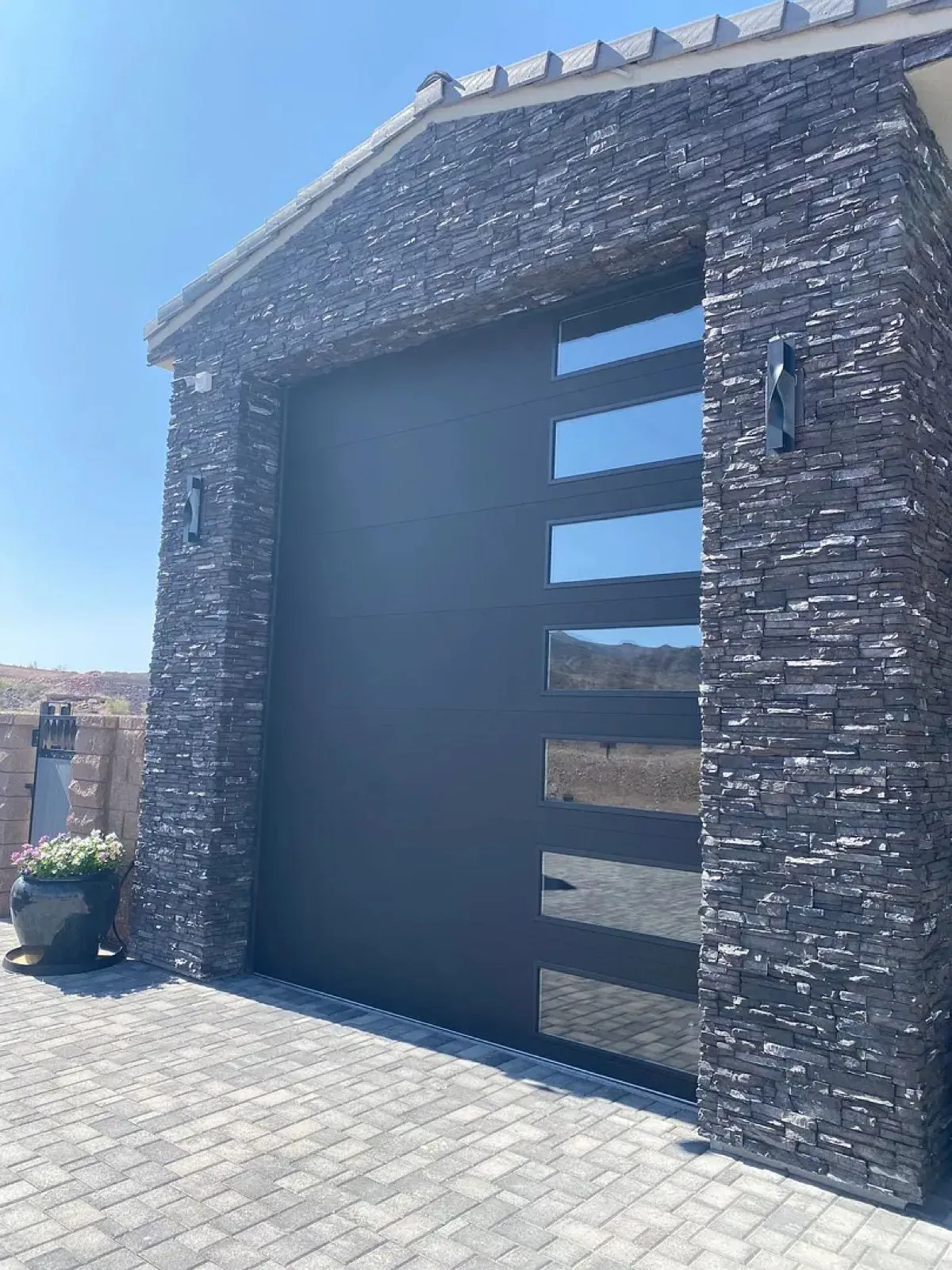 Black Modern Window Stone Exterior