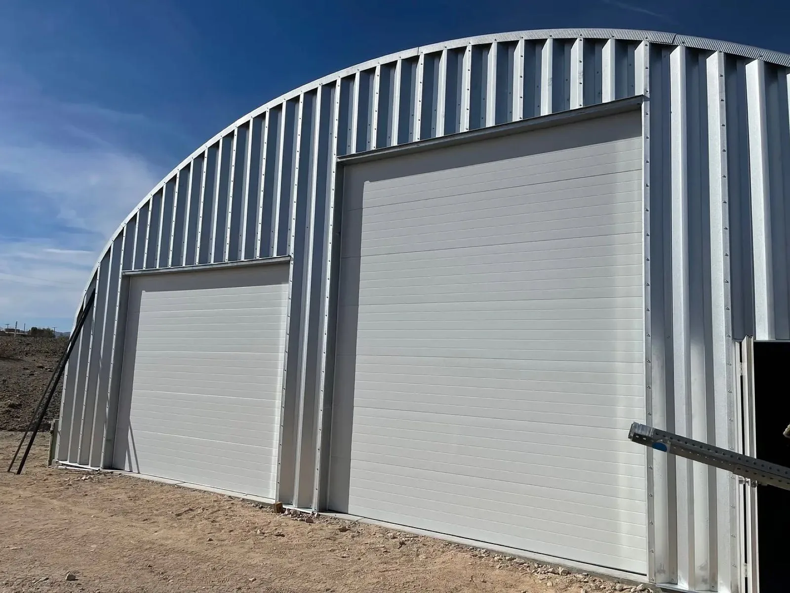 White Commercial Hangar Doors