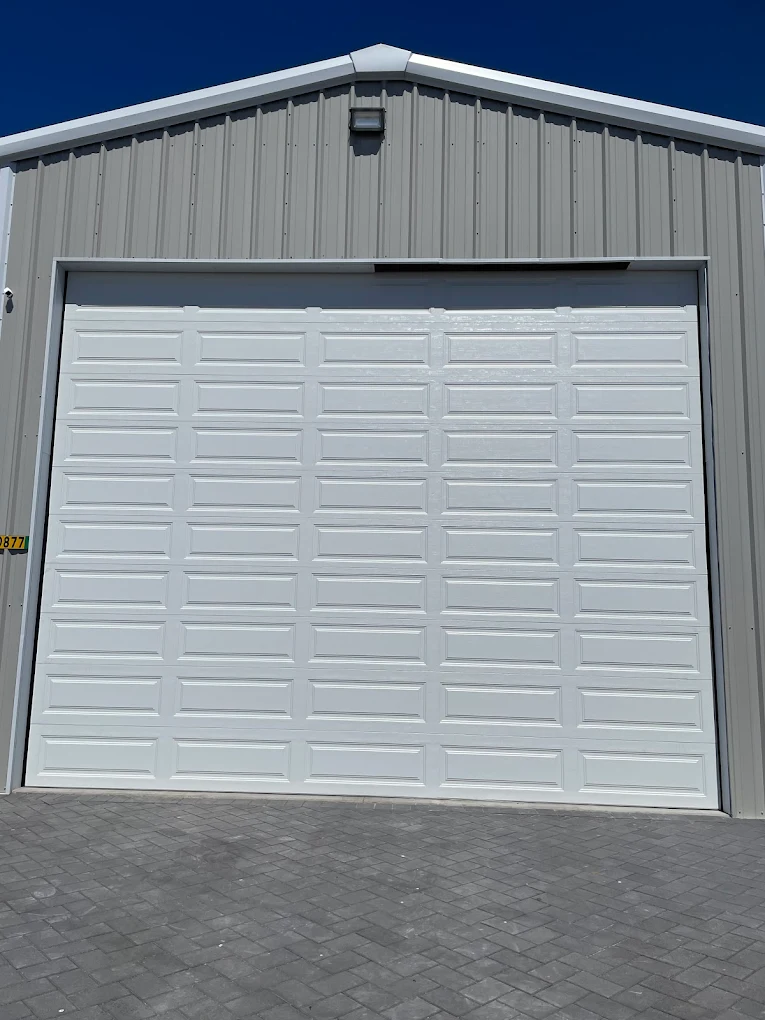 White Commercial Storage Building Door